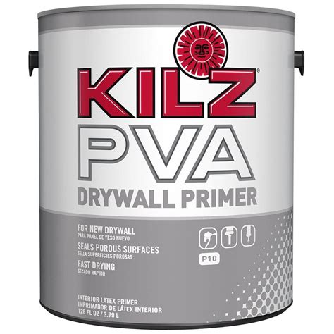 Apply PVA to drywall, keeping it off of the painted area as much as possible. . Kilz pva primer
